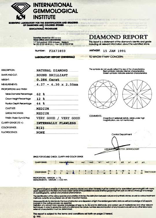 Foto 9 - Diamant IGI 0,286 Brillant Lupenrein Weiss VG/VG, D5739