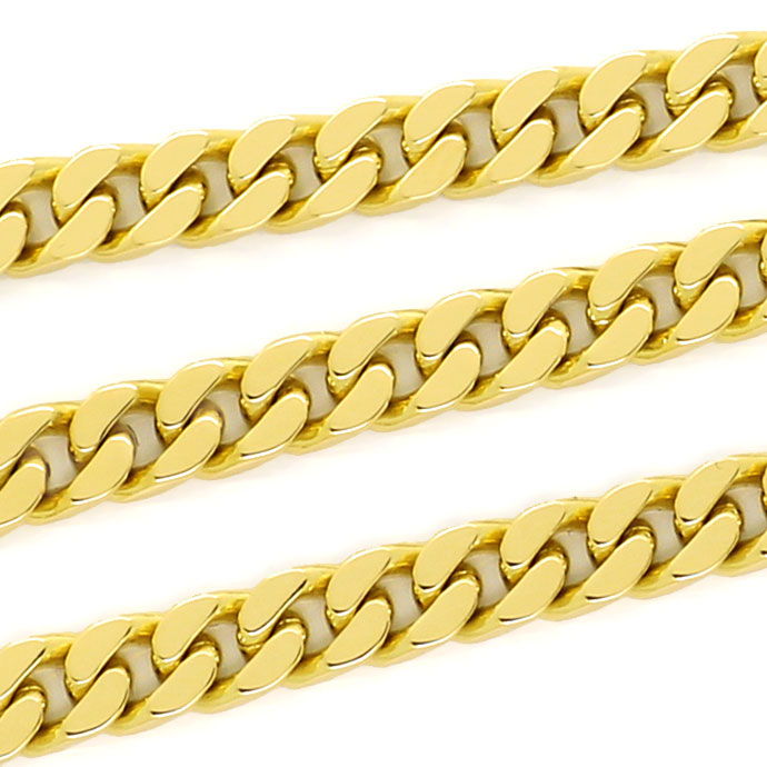 Foto 2 - Gelbgoldkette, Flachpanzer-Muster 51cm Länge in 14K/585, K2716