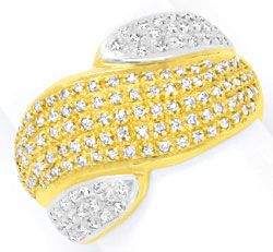 Foto 1 - Diamant-Gold-Ring mit 150 Diamanten Bicolor, S3893