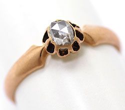 Foto 1 - Original antiker Diamant-Ring 0,27 Diamant Rose Rotgold, S4712