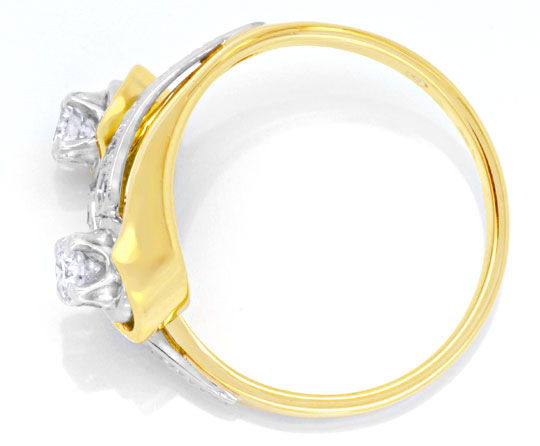 Foto 3 - Moderner Diamantring Gelbgold-Weißgold 14K, S6295